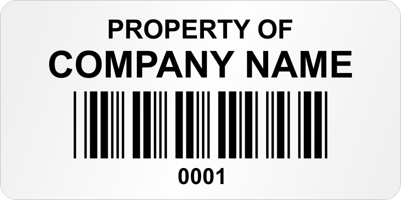 0.75 in. x 1.5 in. Custom Rectangular Economy Barcode Labels